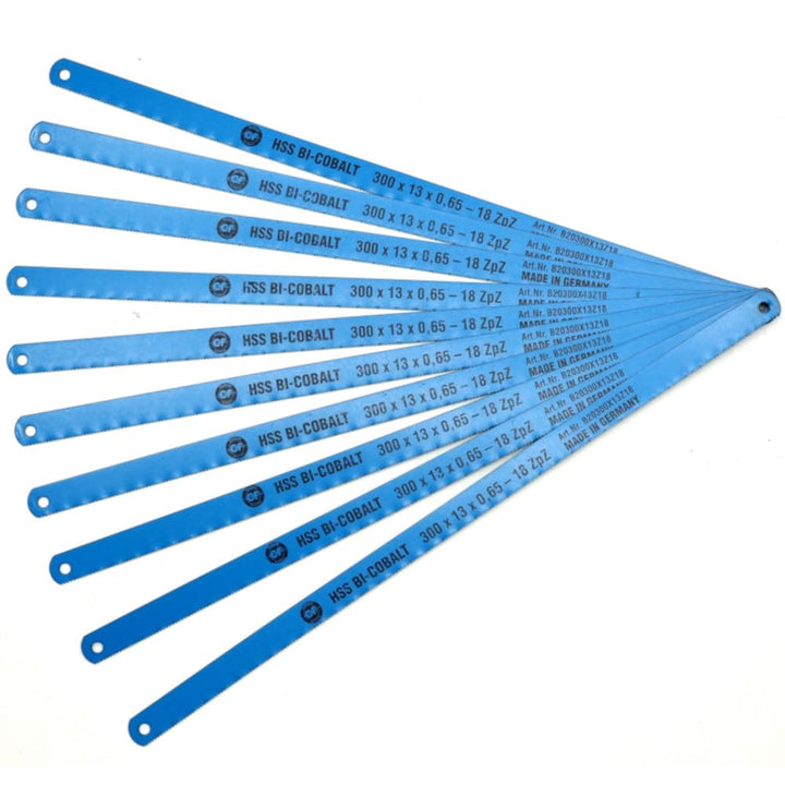 CF-Technik HSS Bi-Cobalt Sägeblatt für Bügelsäge/Handsägebogen - Metallsägeblatt 300 mm (10), 10