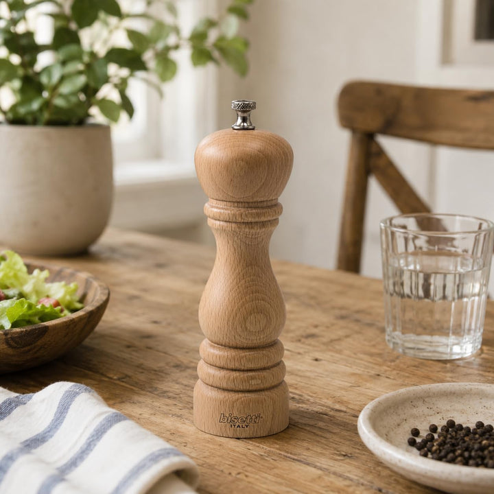 Bisetti Pfeffermühle, Buchenholz, Höhe: 19 cm natur One Size Natur, One Size Natur
