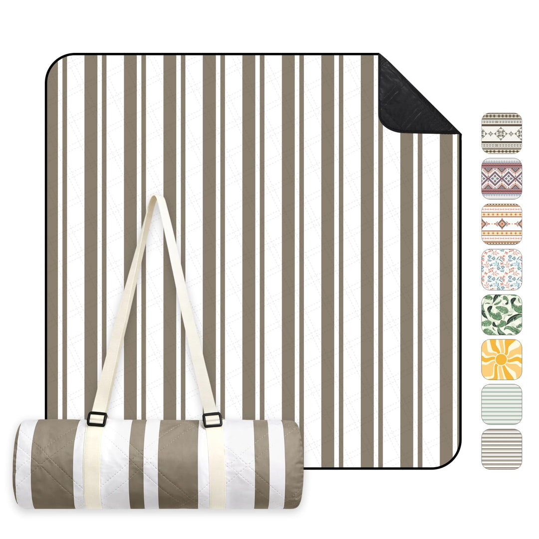 Sekey Picknickdecke Wasserdicht 200x200 cm, Stranddecke Sandfrei | Gepolstert, Dreischichtige Strukt