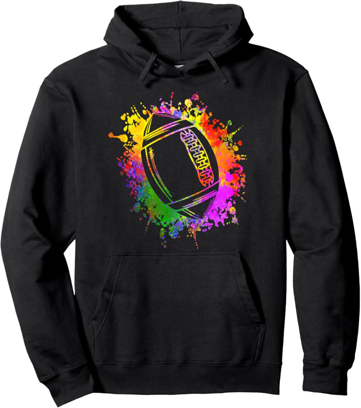 Bunte Spritzer Rugby American Football Kinder Pullover Hoodie
