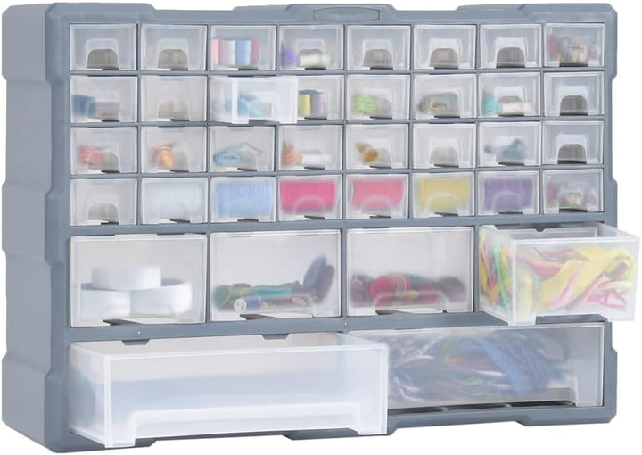 vidaXL Multi-Schubladen Organizer mit 40 Schubladen Sortierkasten Sortimentskasten Sortimentskoffer