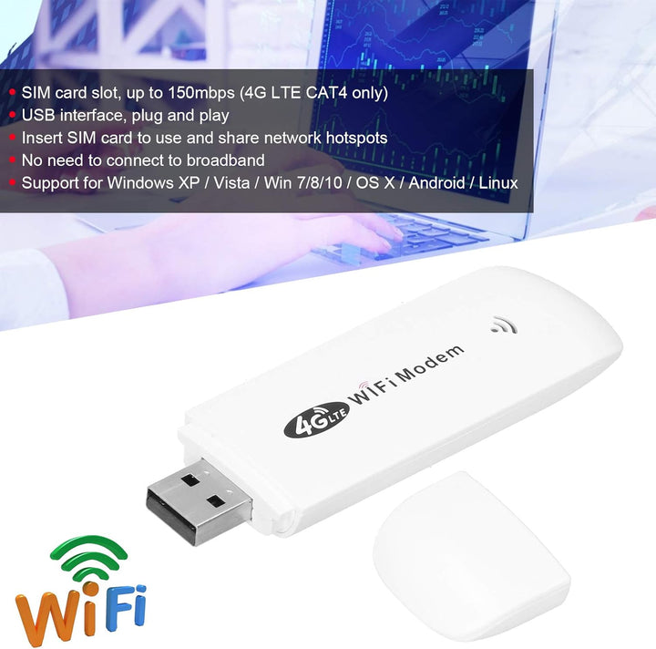 ciciglow 4G LTE USB Netzwerkadapter WLAN Hotspot Router Modem Stick, Netzwerkadapter Teilen Sich bis