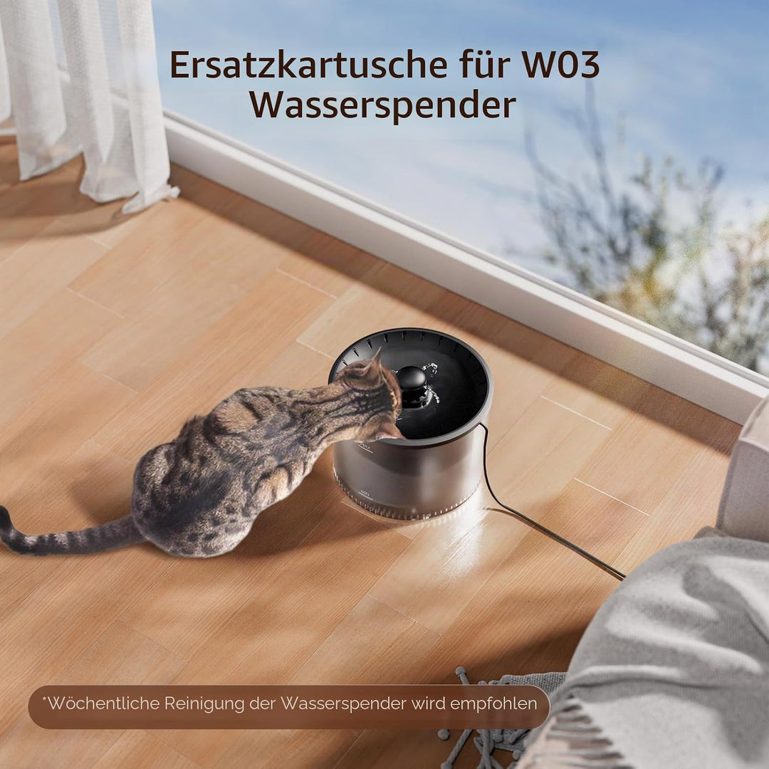 IMIPAW Katzenbrunnen Filter, Rund Filter für Katzenbrunnen Ersatzfilter für 2-3L Trinkbrunnen, Filte