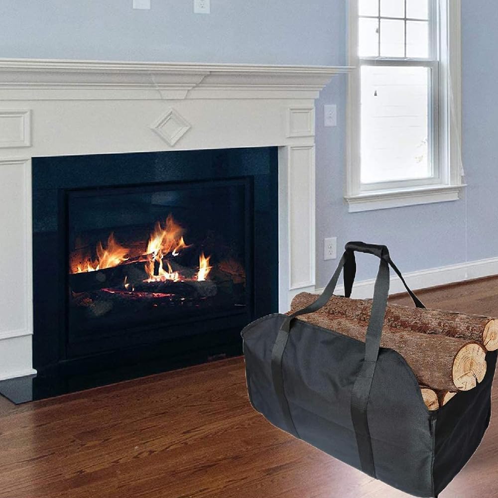 Brennholz Tragetasche gross Kaminholz Tasche Holzkorb – Aus reissfestem, wasserdichtem Oxford, ideal