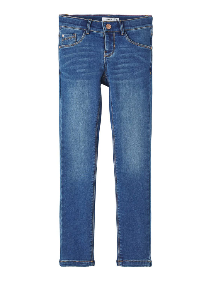 NAME IT Mädchen Jeans 128 Dark Blue Denim, 128 Dark Blue Denim