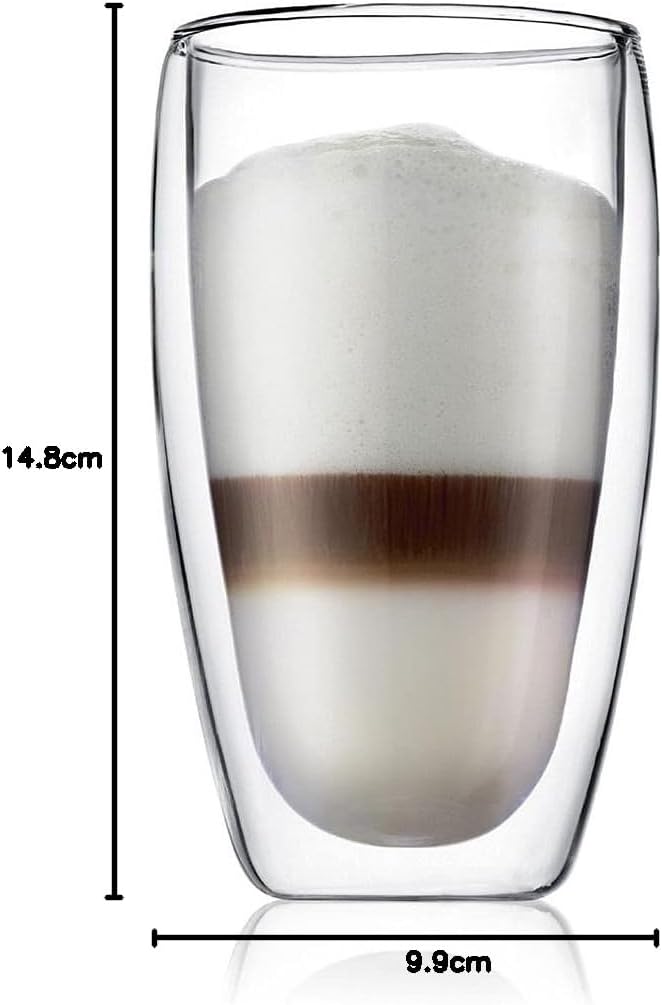 Bodum 4558-10-12 Pavina Gläser 6-er-Set 0.25 l doppelwandig, Transparent, 6 Stück (1er Pack), 6 0,25