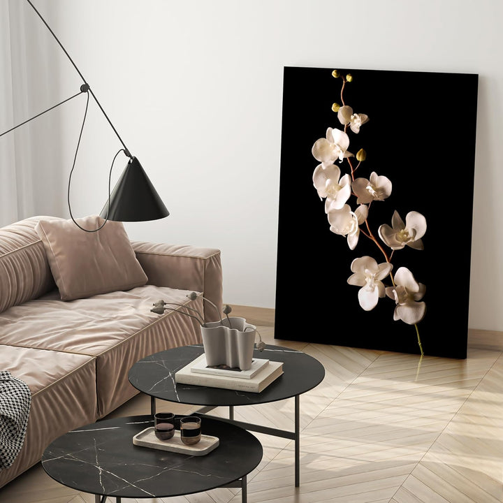 wandmotiv24 Leinwandbild Natur 80x60cm, Hochformat, Blumen, Orchidee, Deko, Bilder auf Leinwand, Wan