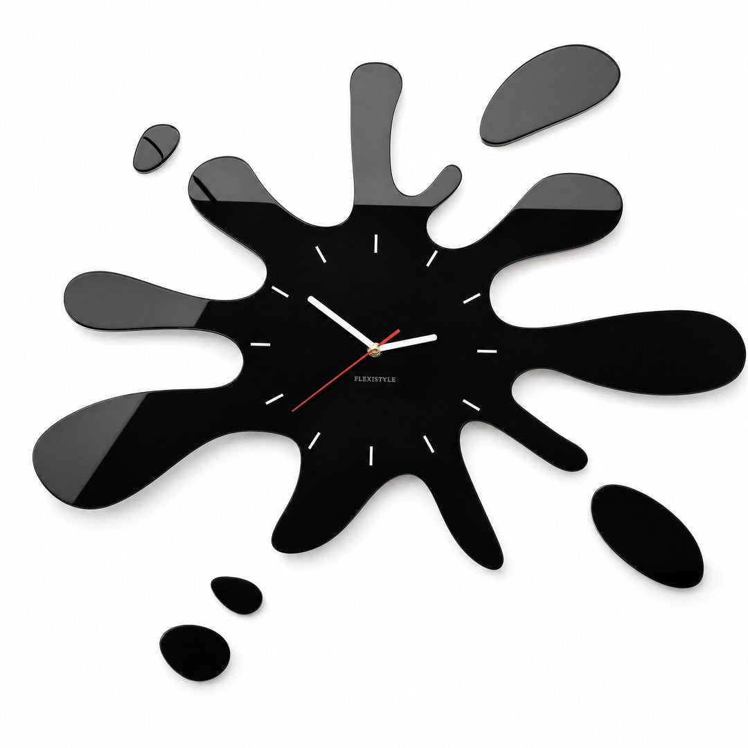 Moderne wanduhr jugendzimmer jungen Fleck Schwarz 64cm, wanduhr teenager, Schwarz