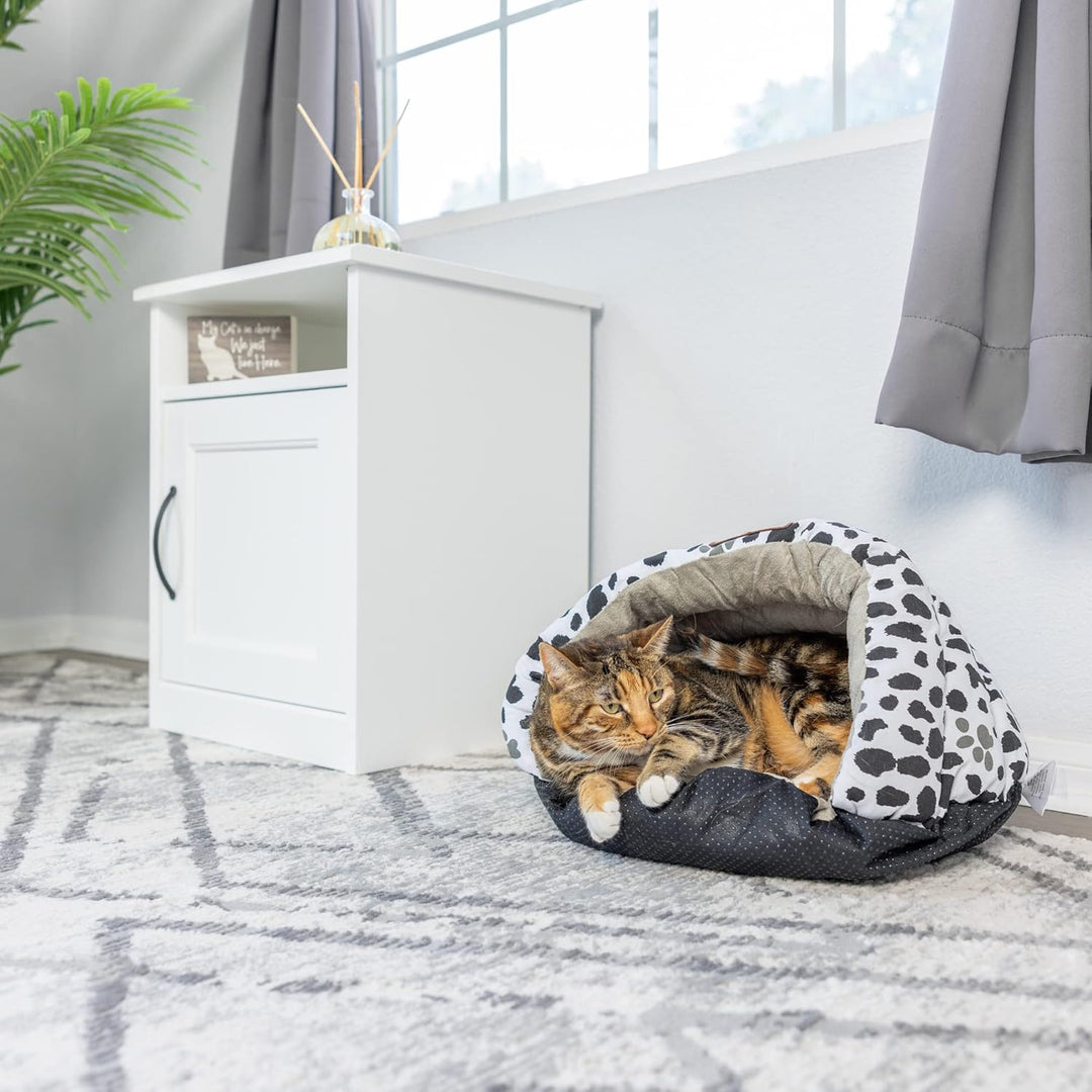 Armarkat Katzenbett mit Pfotenabdruck, 50,8 x 27,9 cm, Salbeigrün und Pfotenabdruck L 51 x B 28 x H