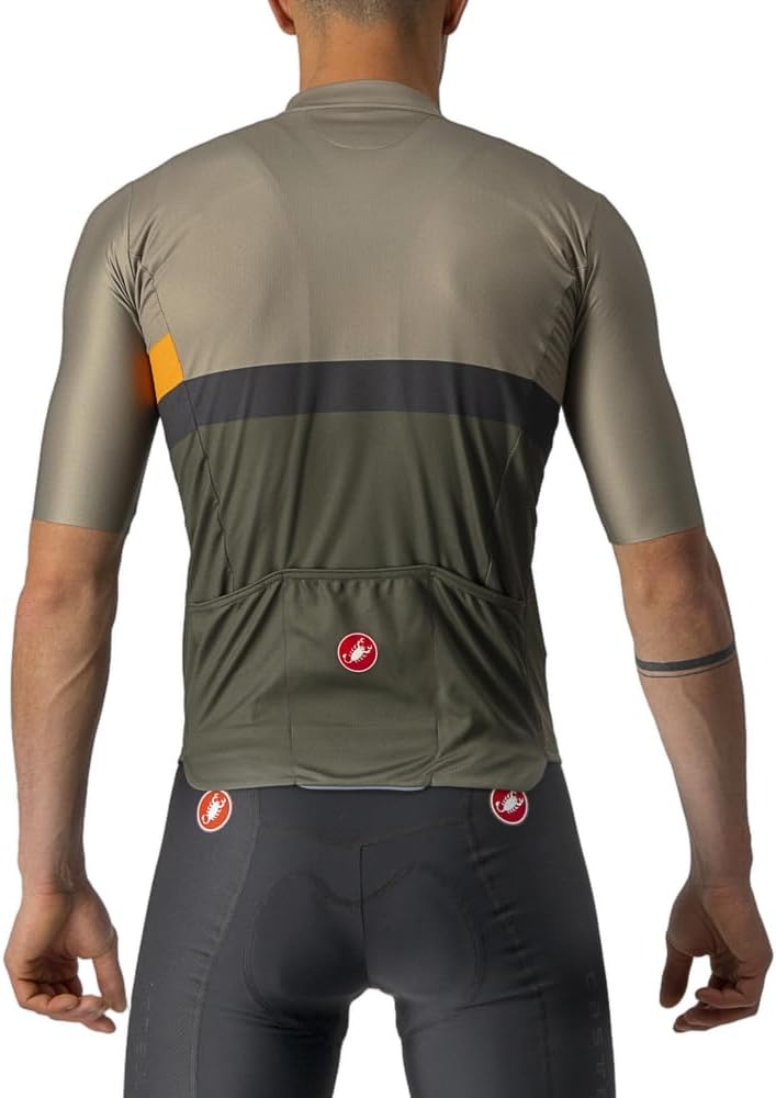 Castelli Herren A Blocco Jersey Sweatshirt L Rinde Green/Pop Orange-dark Gra, L Rinde Green/Pop Oran
