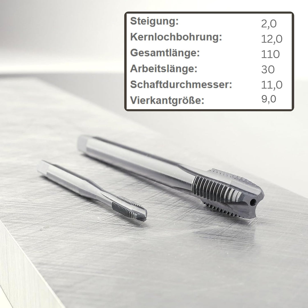 GSR Profi Maschinengewindebohrer | Gewindebohrer M2-M22 | HSSE-VAP | Form B für Durchgangslöcher | F