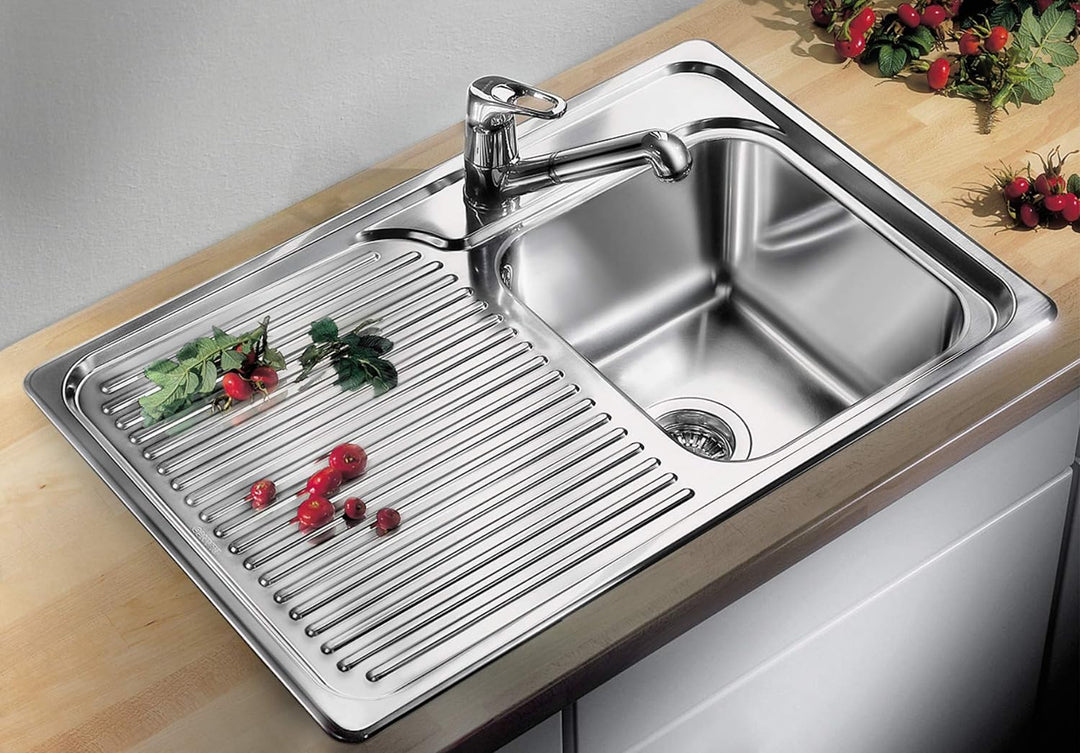 BLANCO CLASSIC 40 S | Edelstahl | Einbauart: Einbau von Oben | Hauptbecken links | ohne Ablauffernbe