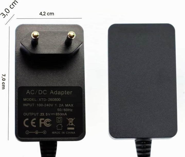 23,5V Adapter Ladegerät Batterie Netzteil für Bosch Staubsauger Unlimited Serie 6/7/8, Pro Animal Se