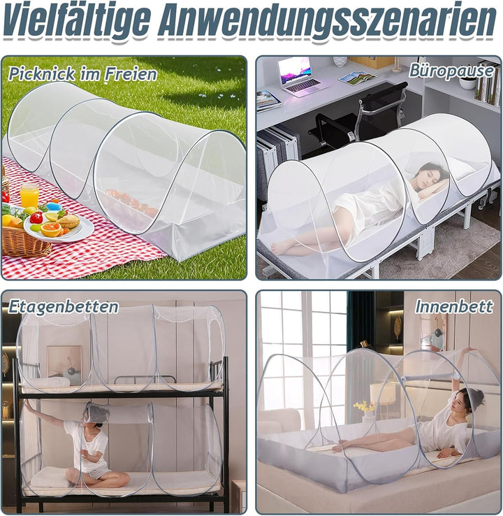 Faltbares Moskitonetz 190x 90x 90cm Pop-up Faltbares Moskitonetz Schnell und Tragbar Campingzelt Ver