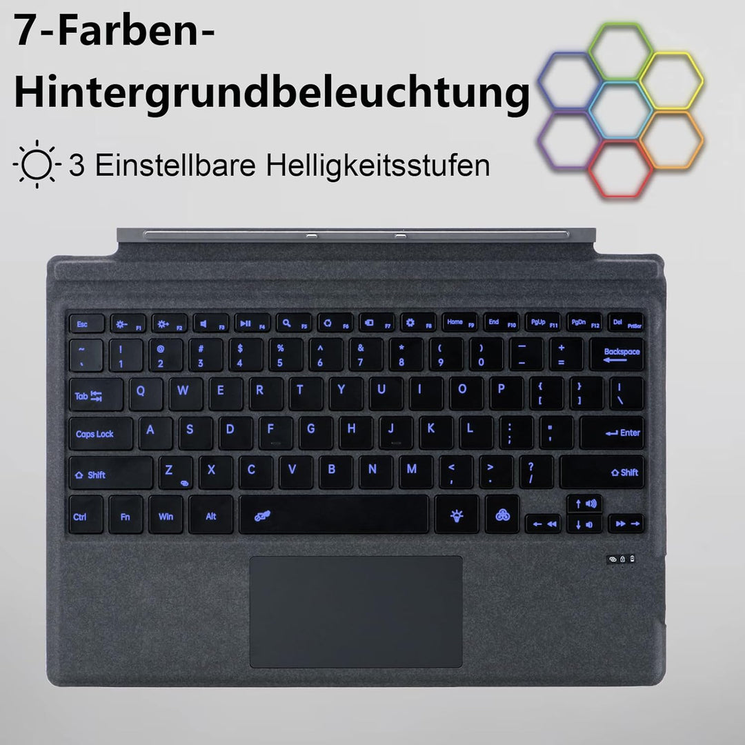 Bluetooth Keyboard for Microsoft Surface Pro Copilot+ PC (11th Edition), Compatible with pro 8, 9, 1