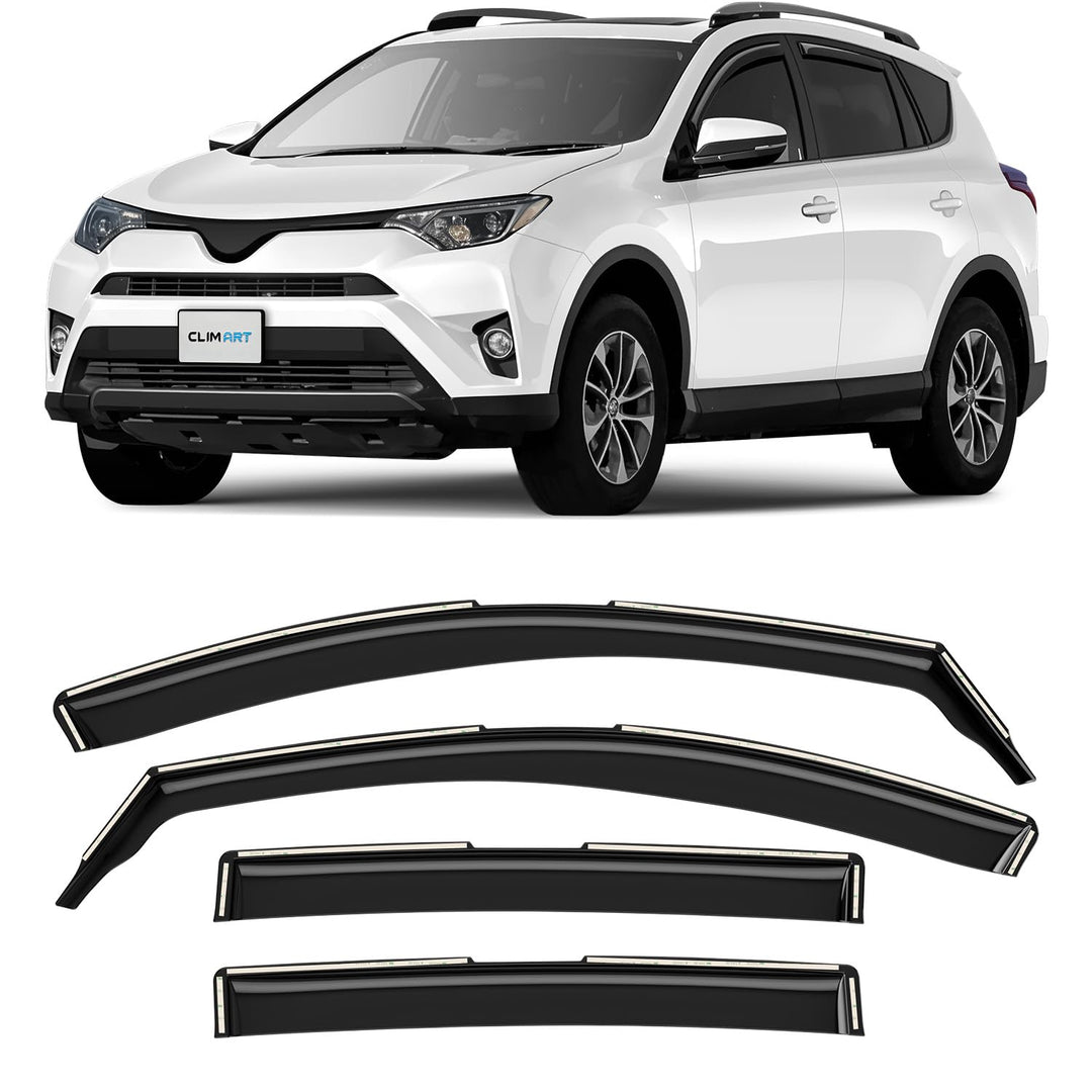 CLIM ART Windabweiser für/kompatible mit Toyota RAV4 2013-2018 SUV. Autofenster Regenschutz, Regenab