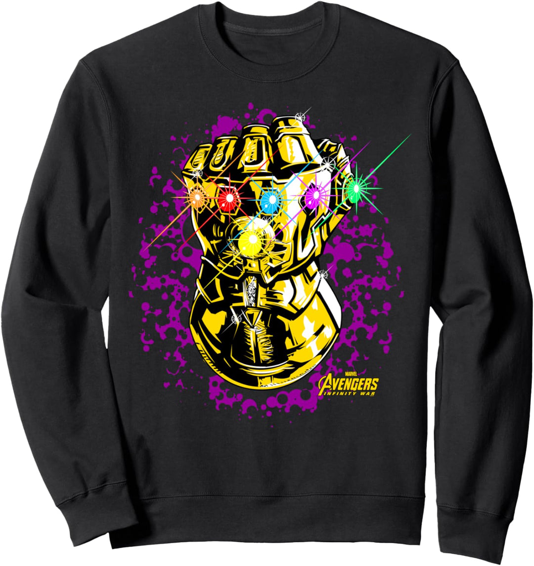 Marvel Avengers: Infinity War Purple Splatter Gauntlet Sweatshirt