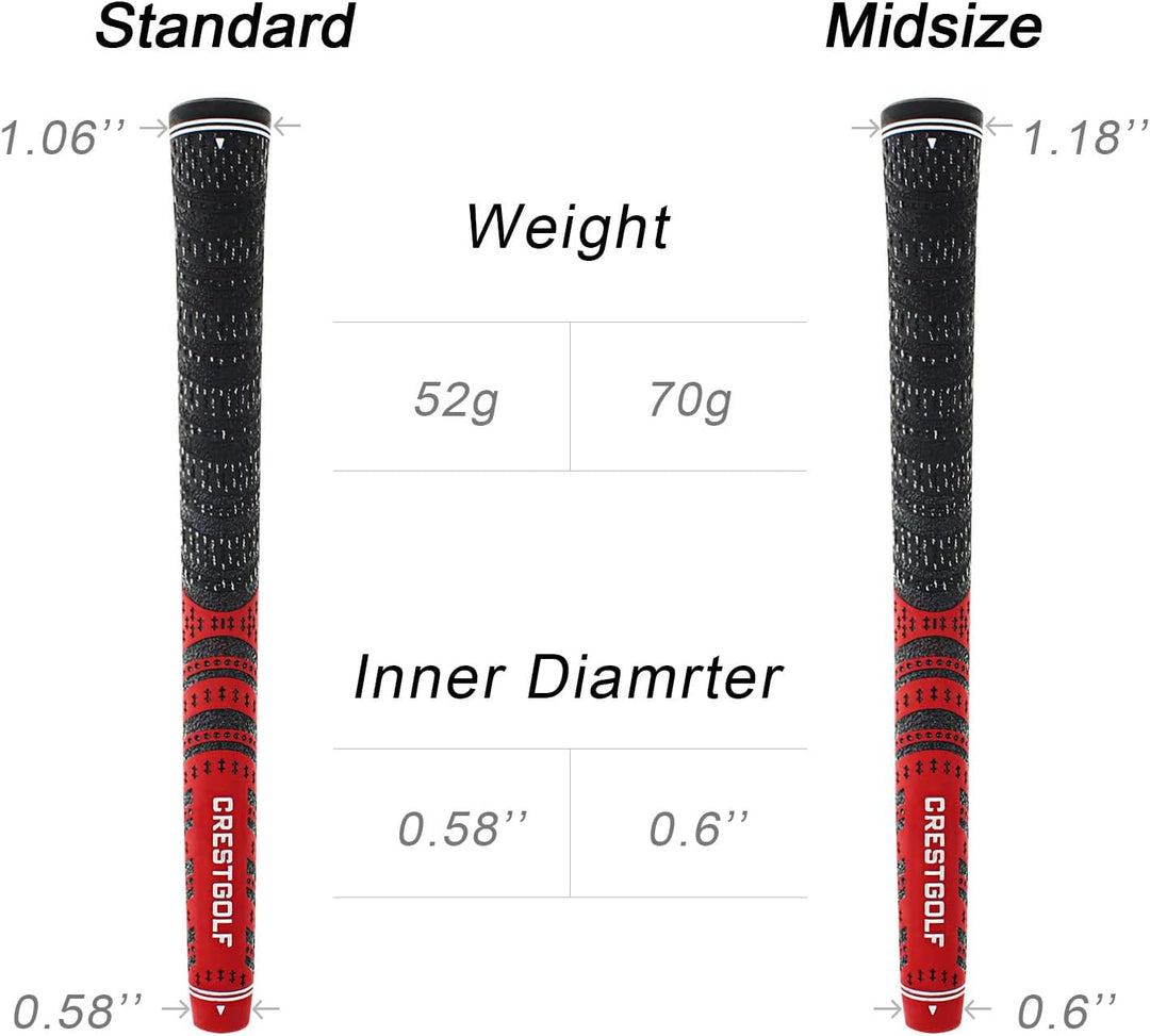 KOFULL Golfgriffe Golf Griffe Set Golf Club Griffe Golfschlägergriffe Golfschläger Golf Griff Midsiz