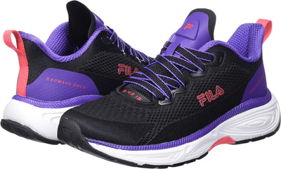 FILA Damen Exowave Race Wmn Laufschuh 37 EU Schmal Black Prism Violet, 37 EU Schmal Black Prism Viol