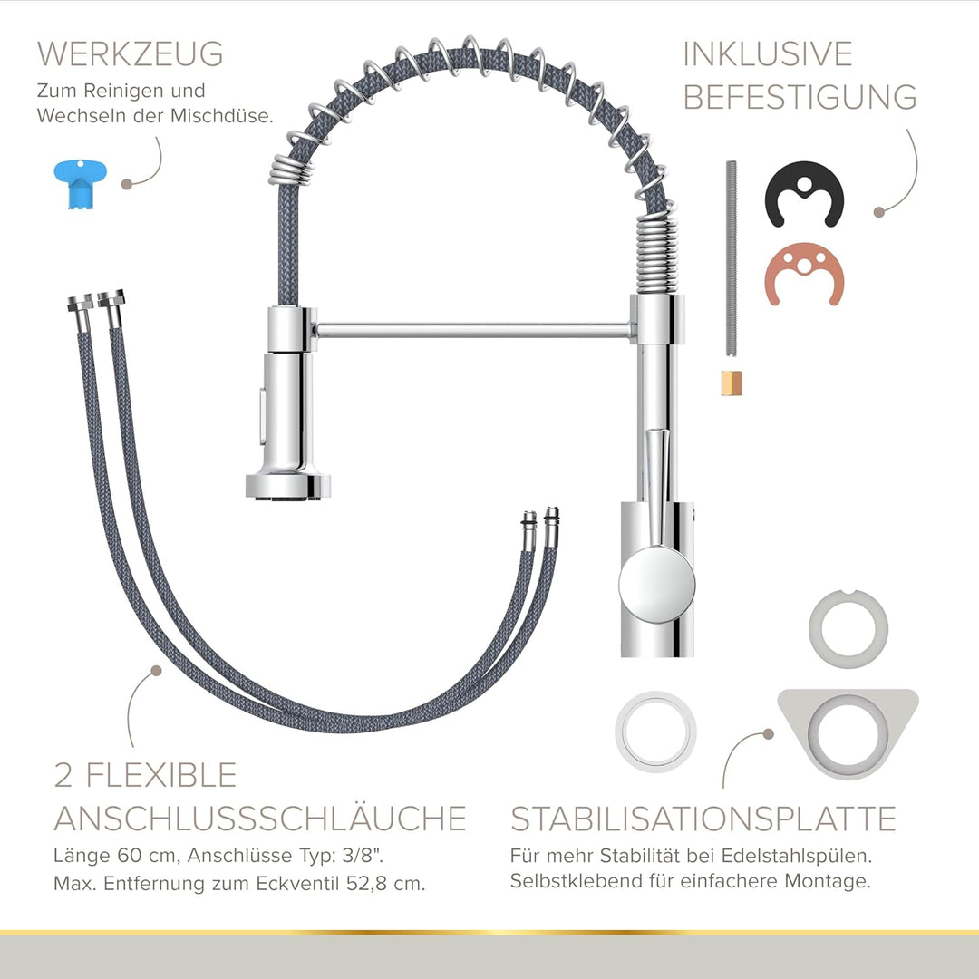 Lenz NOVA Küchenarmatur chrom 46070902, Chrom