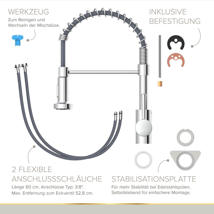 Lenz NOVA Küchenarmatur chrom 46070902, Chrom