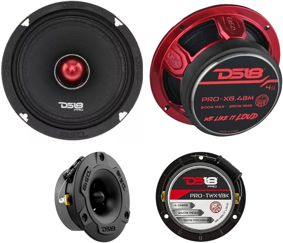 1 KIT-Set FÜR DS 18 PRO-X6.4BMPK 2-Wege-Systemlautsprecher 16,5 cm 165 mm 6,5", 250 Watt rms 500 Wat