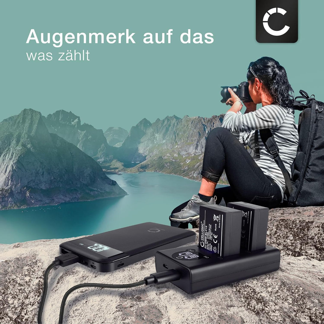 CELLONIC® 2X Akku DMW-BLC12 DMW-BLC12E kompatibel mit Panasonic G7 DMC-G7 G5 G6 G80 G81 G90 GH2 Lumi