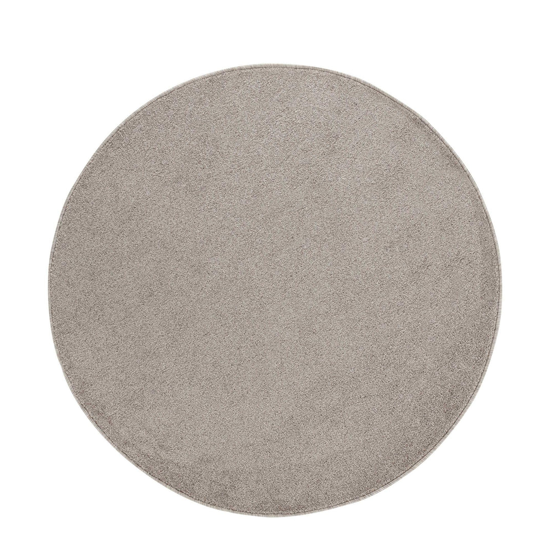 Carpetsale24 Moderner Kurzflor Teppich für Wohnzimmer, 120 cm Rund in Beige - Dichtere, Extra Weich,