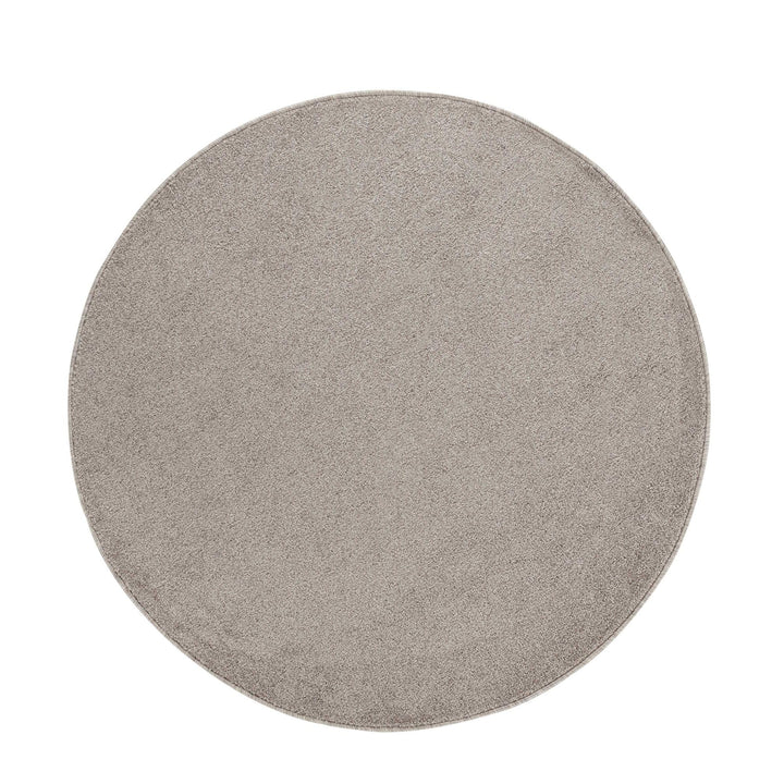 Carpetsale24 Moderner Kurzflor Teppich für Wohnzimmer, 120 cm Rund in Beige - Dichtere, Extra Weich,