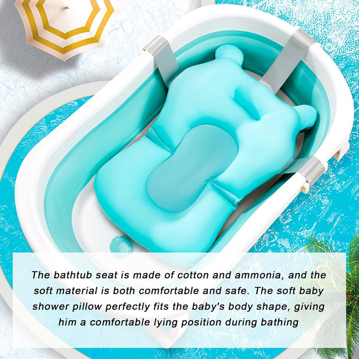Baby Badewannensitz Baby-Badekissen: Neugeborene Kleinkind Babywannenmatte mit Sicherheitsgurt, Säug