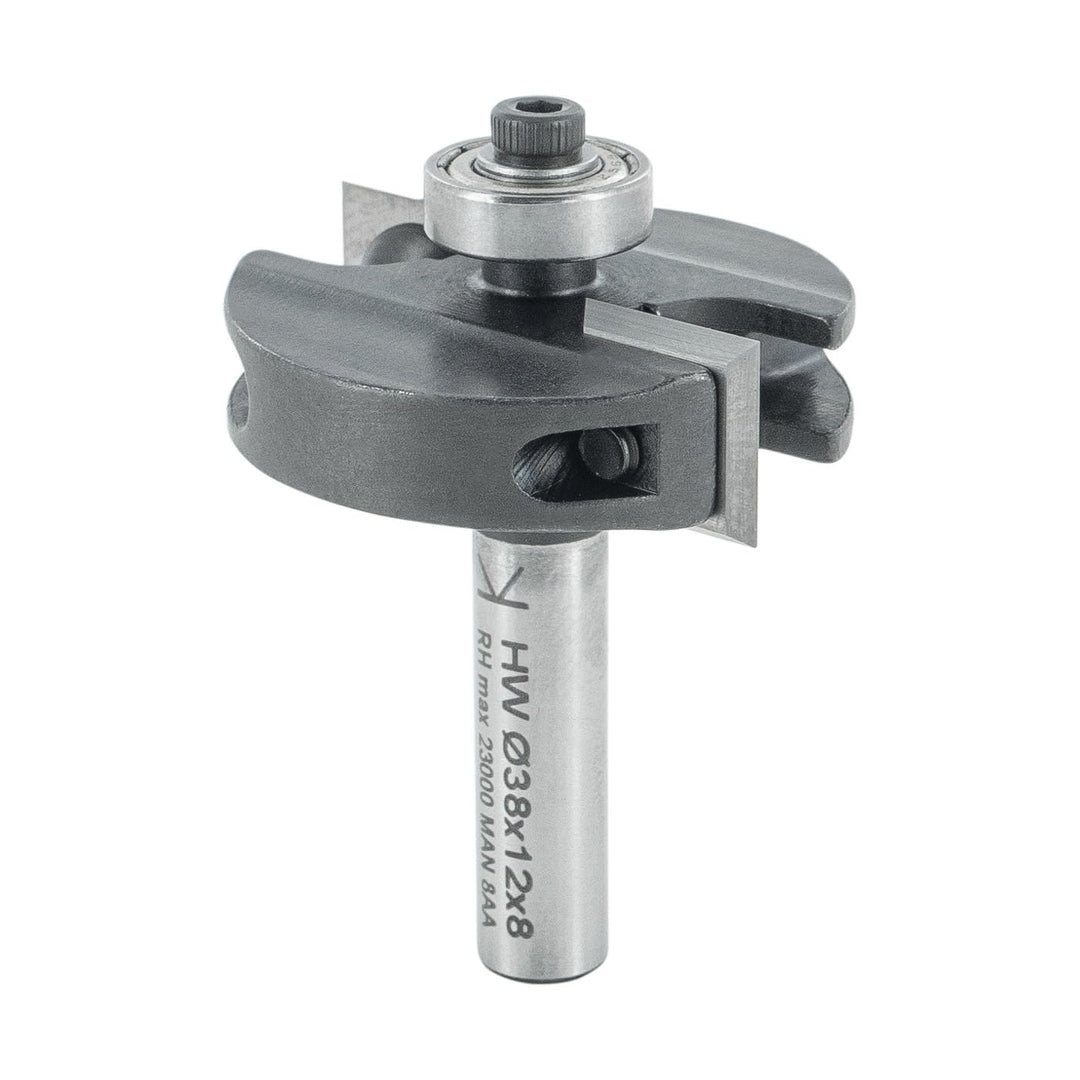 ENT 20311 Wendeplatten Falzfräser HW, Schaft (S) 8 mm, Durchmesser (D) 38 mm, NL 12 mm, T 10 mm, GL