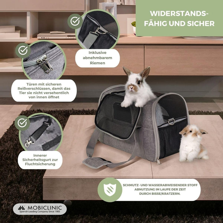 Mobiclinic® Pets, Hundebox, Bronco, Faltbar, Trolley-Gurt, Belüftung, Multi-Access, Verstellbar, 48x