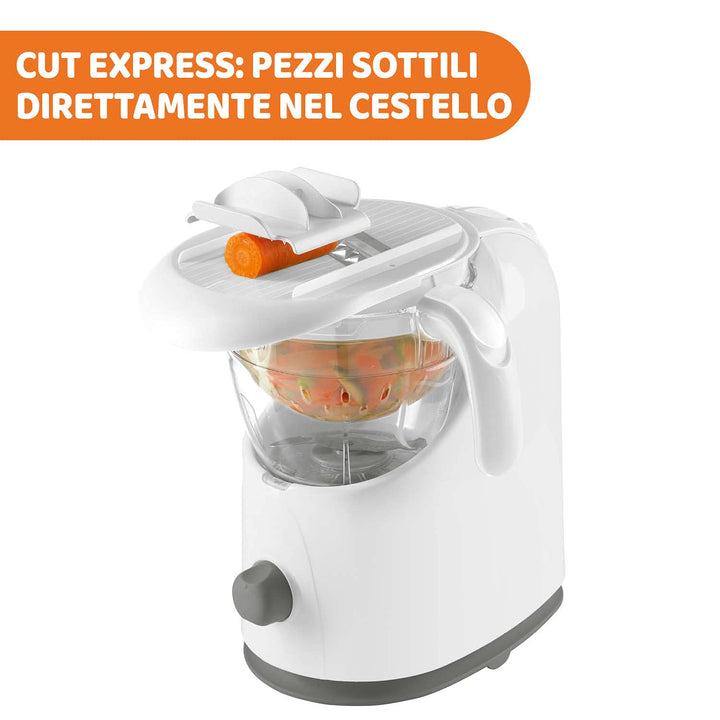 Chicco Easy Meal Mahlzeitenkocher, Multifunktions Babynahrungszubereiter für die Entwöhnung, Mixer u