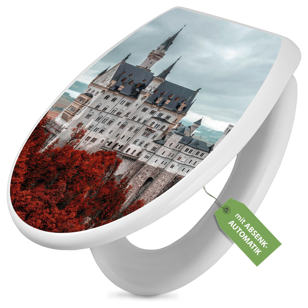 banjado Toilettendeckel mit Absenkautomatik 44,5x37cm - Soft Close Toilettensitz - WC Sitz mit Absen