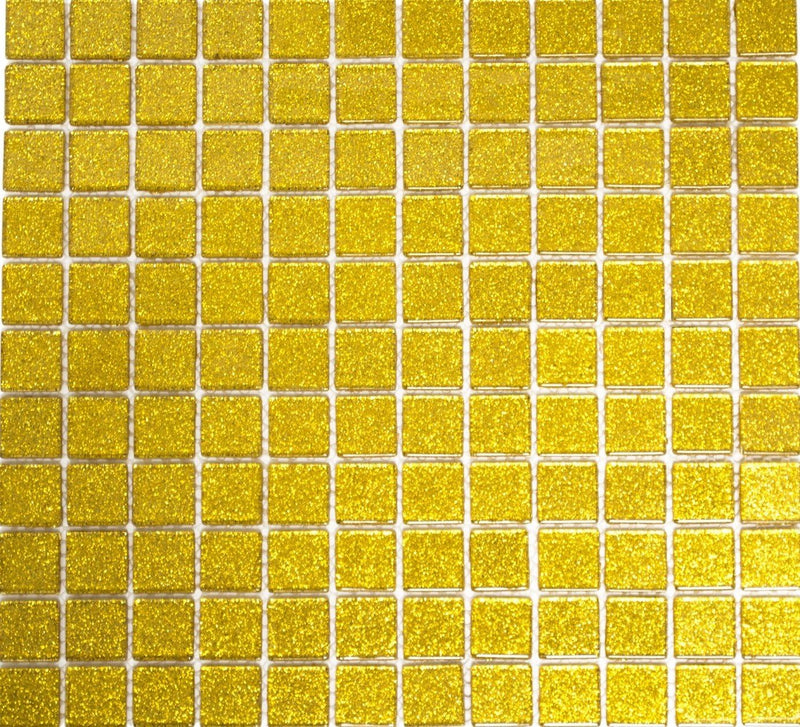 Mosaik Quadrat Crystal uni gold gehämmert Glasmosaik Transluzent Transparent 3D Fliesenspiegel, Mosa