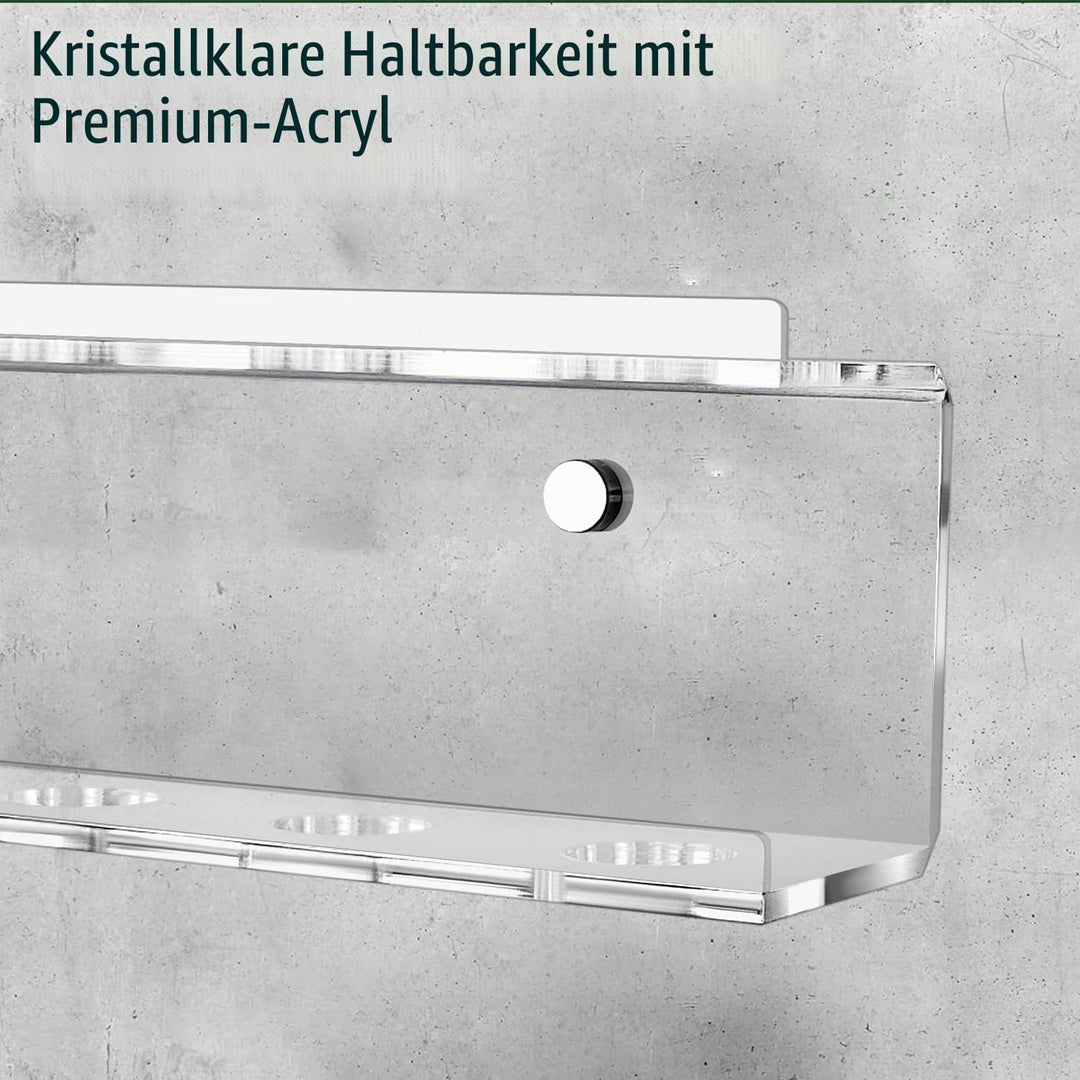 Acryl Pool Rack &amp; Ball Halter Wandhalterung für 16 Billard, Dreieck, Queuekugel