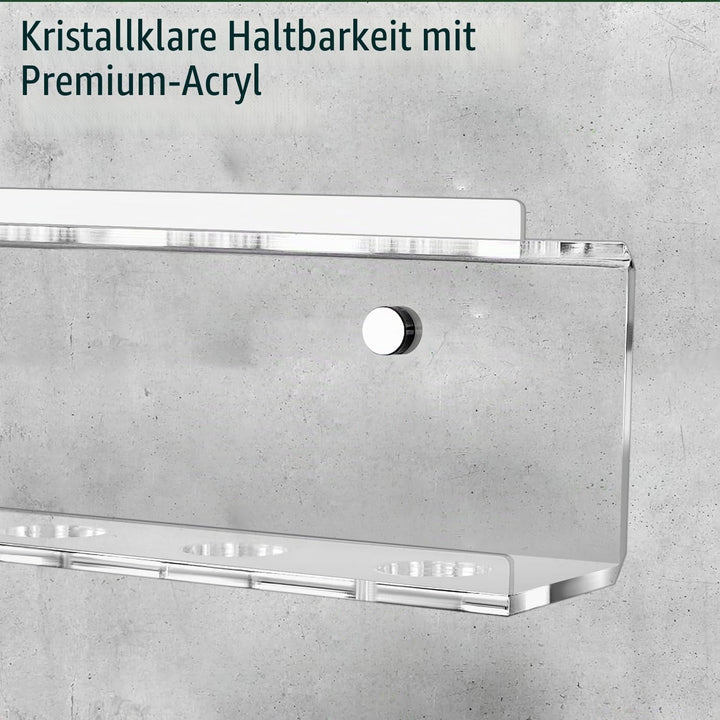 Acryl Pool Rack &amp; Ball Halter Wandhalterung für 16 Billard, Dreieck, Queuekugel