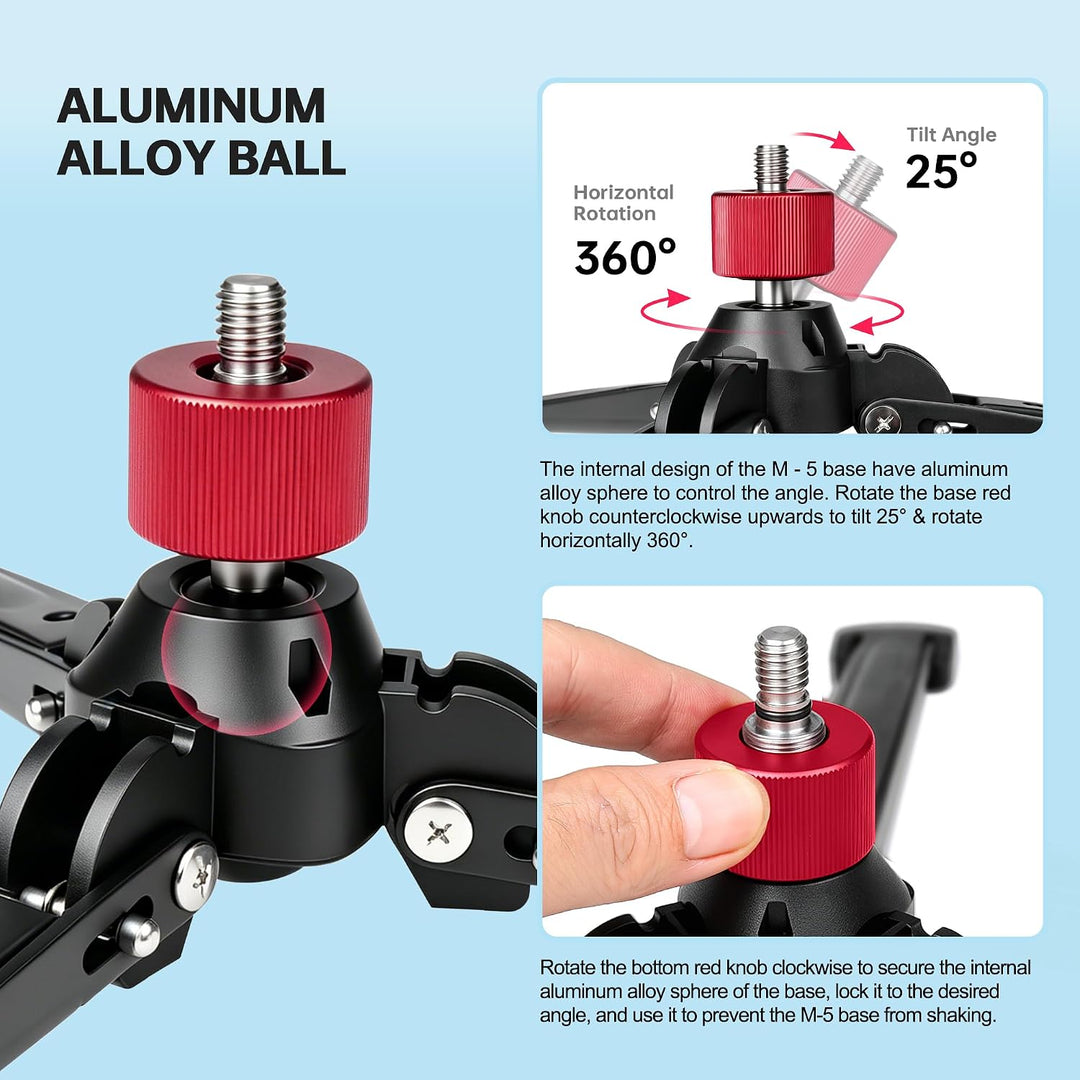 Manbily M-5 Mini-Stativfuss (Rot)