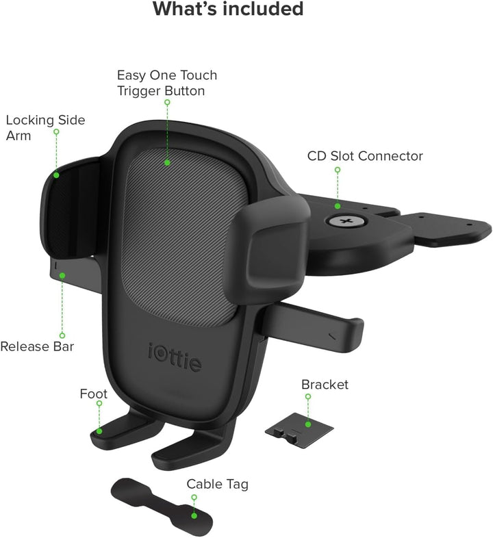 iOttie Easy One Touch 5 CD Slot Mount - Universal KFZ Handyhalterung für iPhone, Google, Samsung, Mo