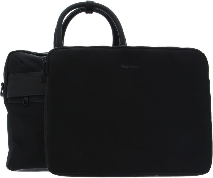 Calvin Klein Herren Remote Laptop Bag W/Sleeve Tasche, Ck Schwarz