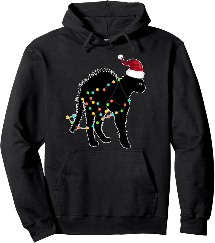 Katze Mit Weihnachtskugeln Weihnachten Weihnachtslichter Pullover Hoodie