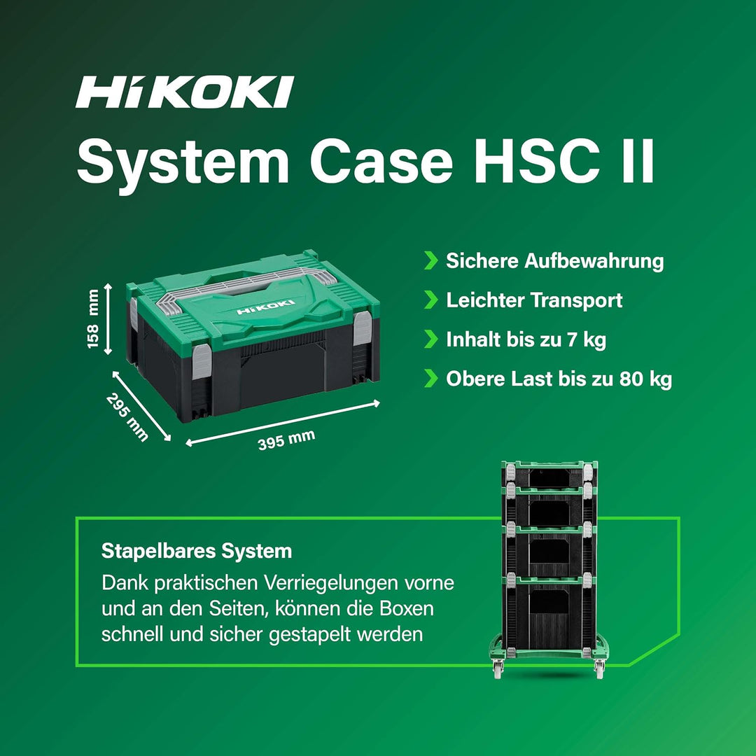 HIKOKI Akku Bohrschrauber DS18DDWRZ, Bohrfutterweite: 1,5-13 mm (18V, 2,0 Ah Li-ion Akku, Max. Festd