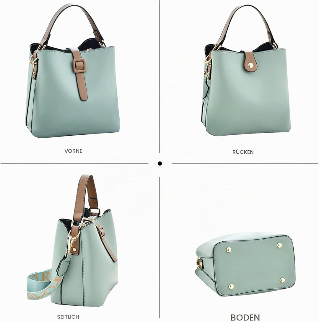 NICOLE &amp; DORIS Damen Handtaschen Klein Schultertaschen Frauen Umhängetasche Stilvolle Beuteltasche H