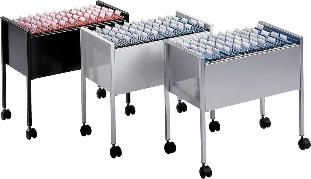 Durable Eco Hängemappenwagen 80 A4, silber, aus kratzfestem Stahl, 655 x 592 x 368 mm, 309523 Offen