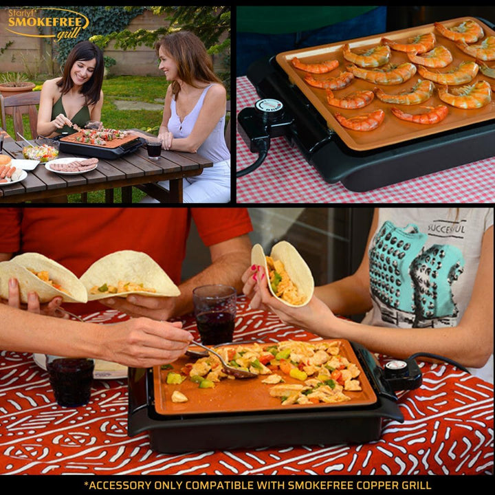 Starlyf Premium Grillplaat, Ersatz Grillplatte, Tafelgrill - Bakplaat, Tafelbarbecue - 40.5 x 27.5 c