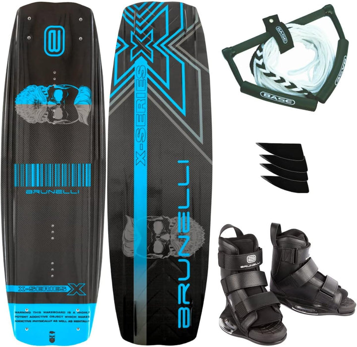 Brunelli Carbon Wakeboard Package 138 cm Wake Binding Wakeboardbindung S/M (38-42), S/M (38-42)