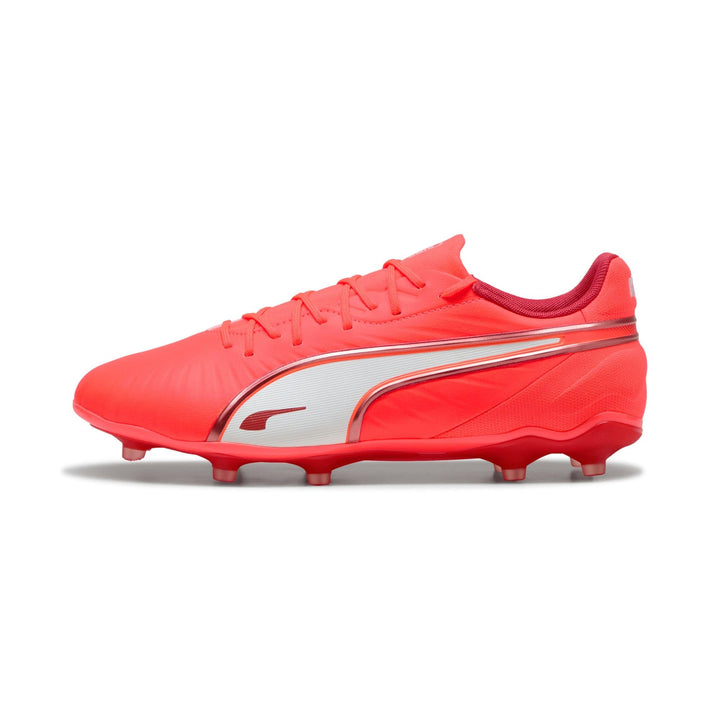 PUMA Unisex King Match Fg/Ag Soccer Shoe 39 EU Glowing Red Puma White Red Fire, 39 EU Glowing Red Pu