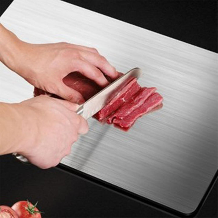 Nitoope 1 Stück Schneidebrett, Titan schneidebrett, Schneidebrett Edelstahl, Cutting Board, Schneide