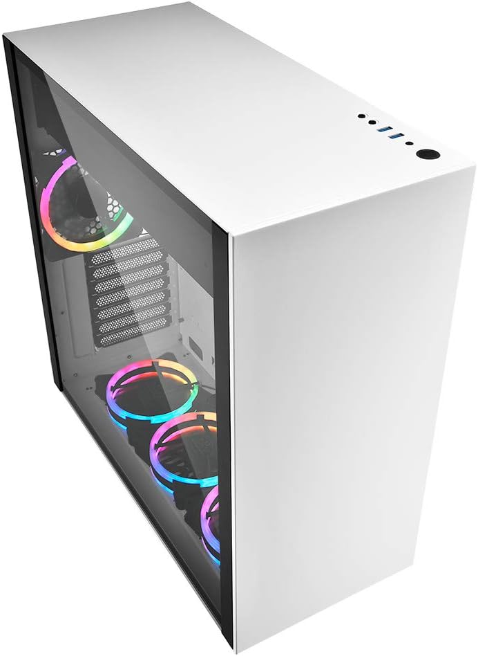 Sharkoon Pure Steel weiss, PC Gehäuse, RGB Weiss/RGB, Weiß/RGB