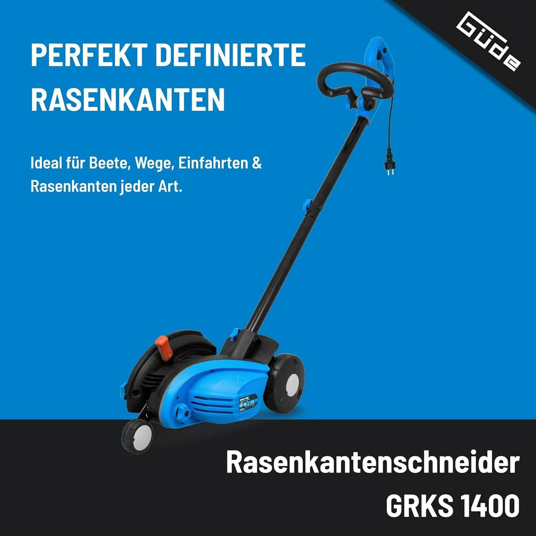 Güde Rasenkantenschneider GRKS 1400 (1200 W, 3-fach einstellbare Schnitttiefe (-13 / -25 / -38 mm),